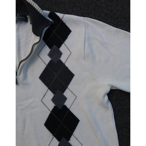 DO NOT BUY PLS Oscar De La Renta Ivory Sweater Mens Ivory Sz XL - Picture 7 of 15